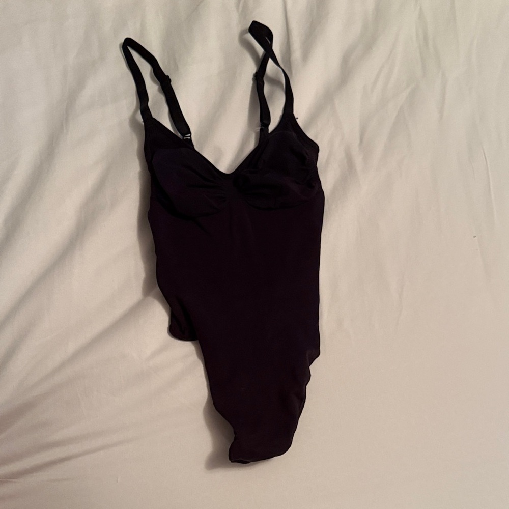 SKIMS black shapewear thong bodysuit
